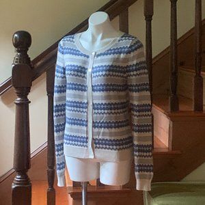 LEVI'S Blue Cream Fair Isle Sweater M